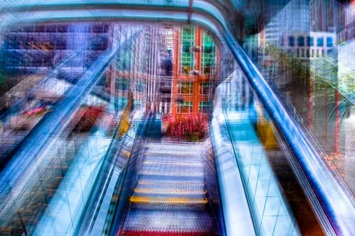 One Second on an Escalator