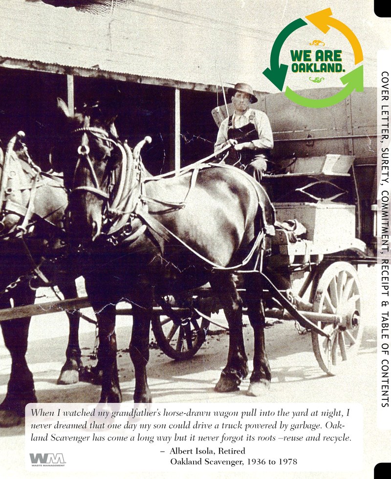 RFP tab — horse-drawn Oakland Scavenger wagon, historical